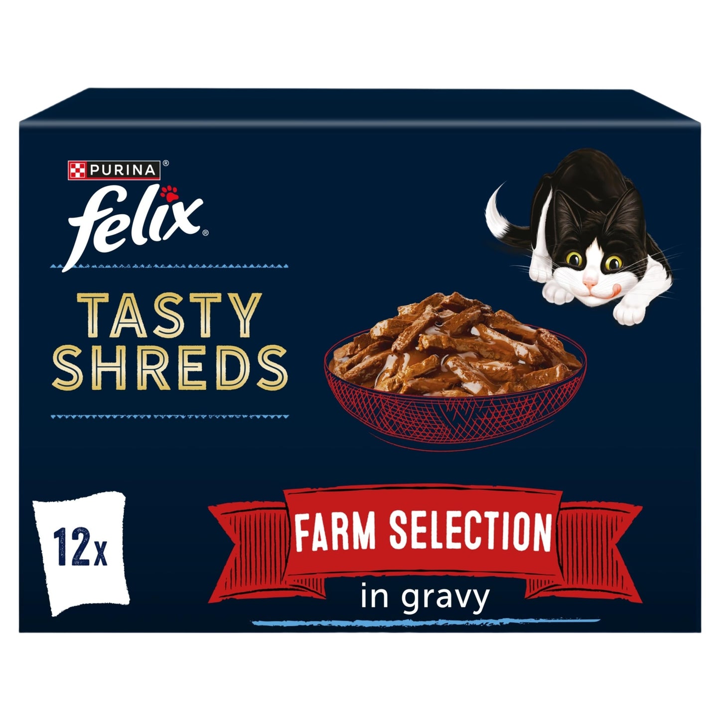 FELIX Tasty Shreds Mixed Selection in Gravy Wet Cat Food 40x80g