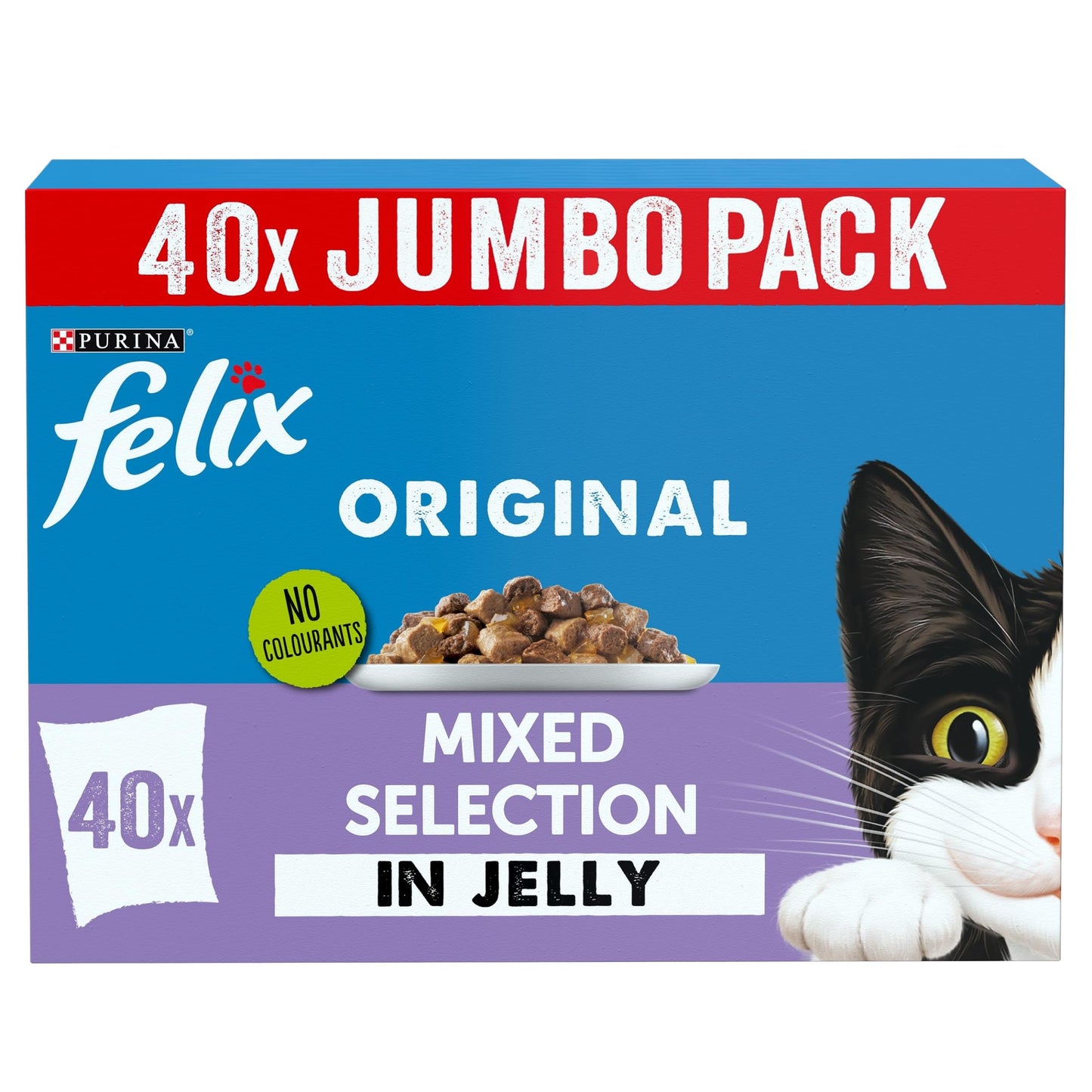 FELIX Tasty Shreds Mixed Selection in Gravy Wet Cat Food 40x80g