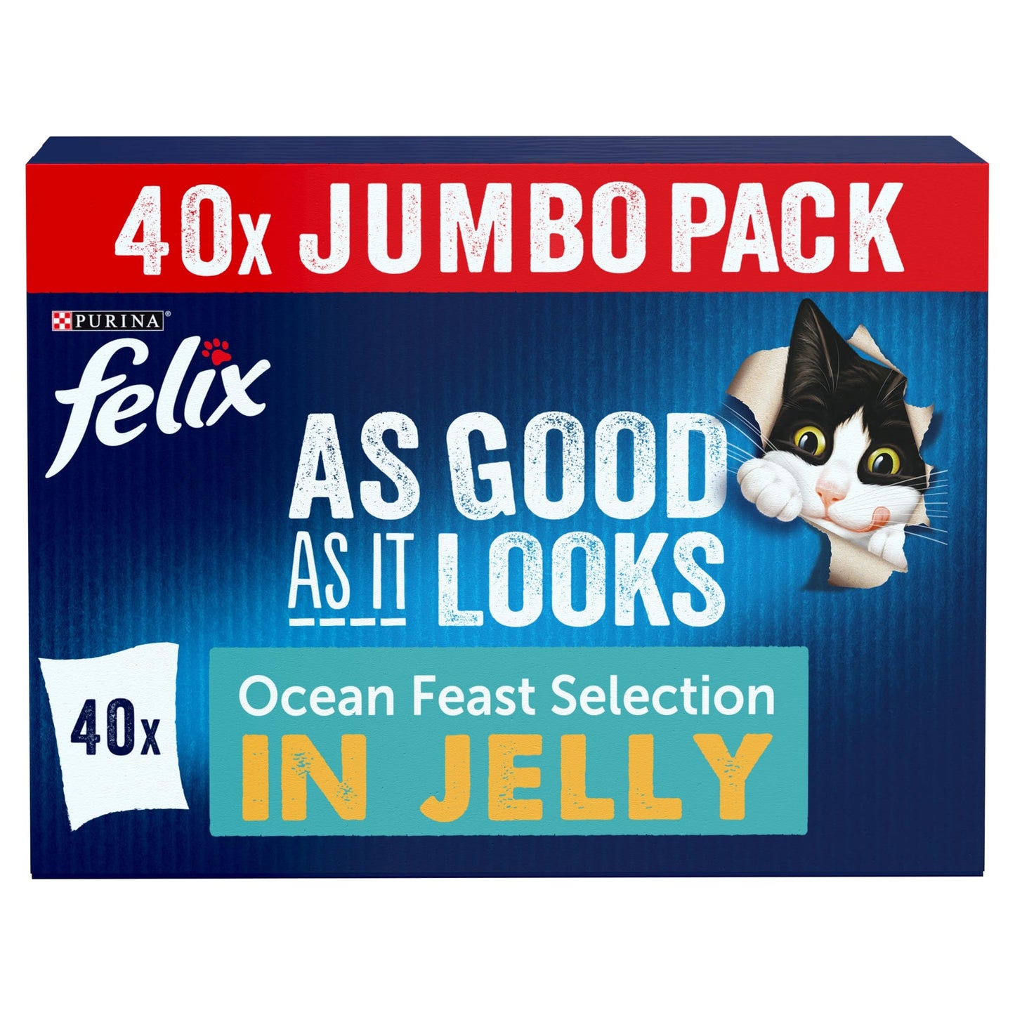 FELIX Tasty Shreds Mixed Selection in Gravy Wet Cat Food 40x80g