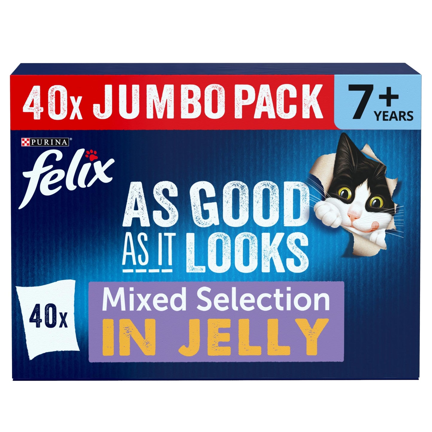 FELIX Tasty Shreds Mixed Selection in Gravy Wet Cat Food 40x80g