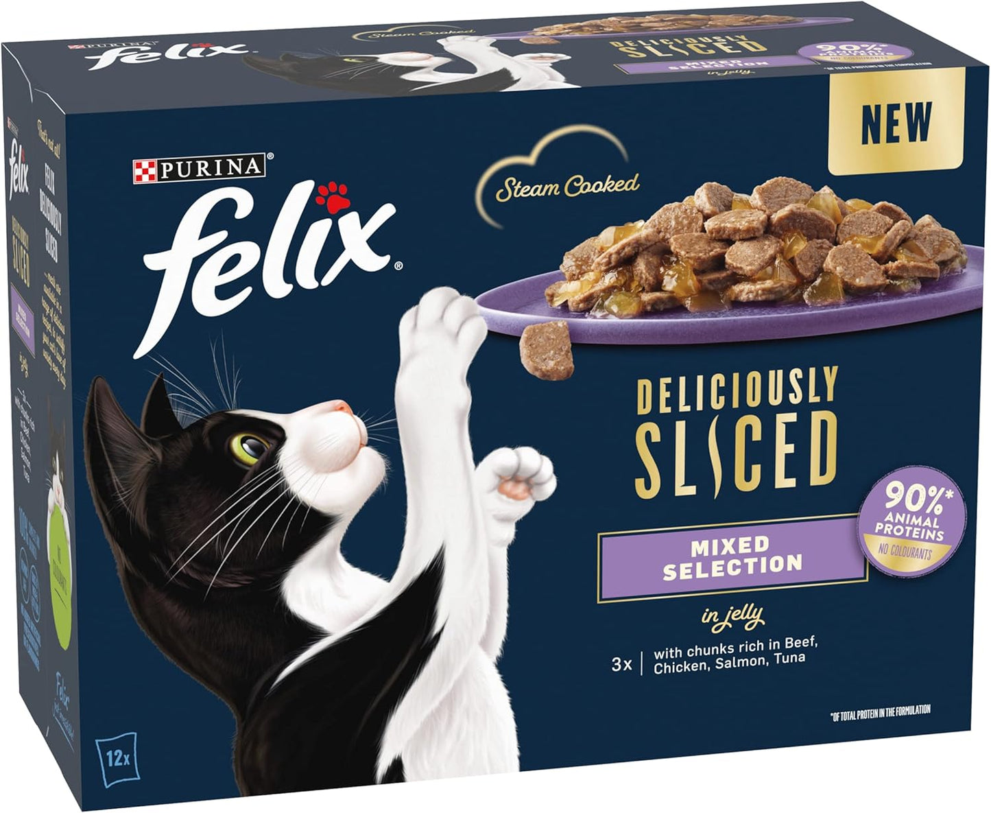 Felix Deliciously Sliced Adult Wet Cat Food Mixed Selection 12x80g