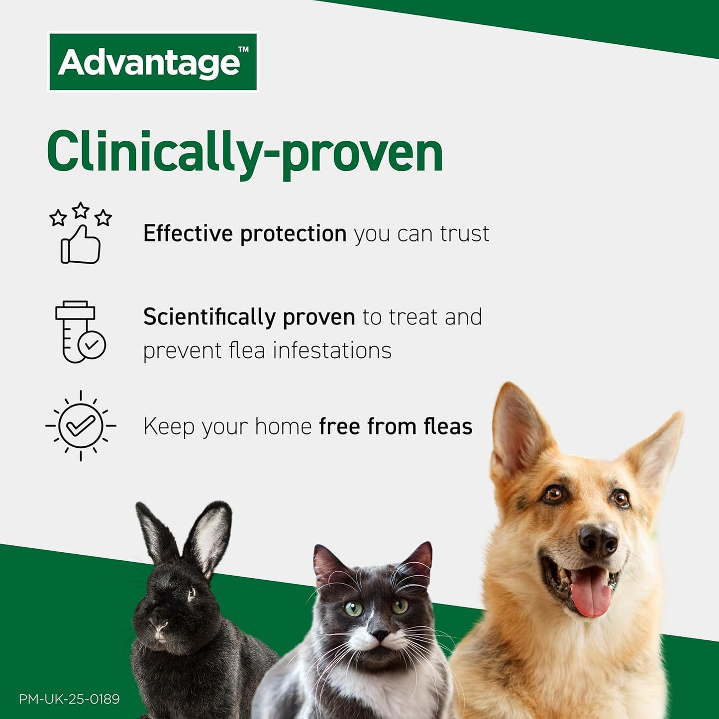 Advantage Spot On Flea Treatment For Cats, Dogs and Rabbits Under 4kg (4 pipettes, 40mg), Kills Fleas Within 24 Hours, Prevents Further Infestation For Up To Four Weeks in Cats and Dogs