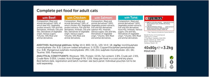 FELIX Tasty Shreds Mixed Selection in Gravy Wet Cat Food 40x80g
