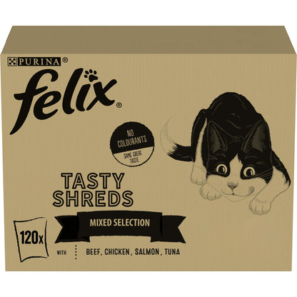 FELIX Tasty Shreds Mixed Selection in Gravy Wet Cat Food 40x80g