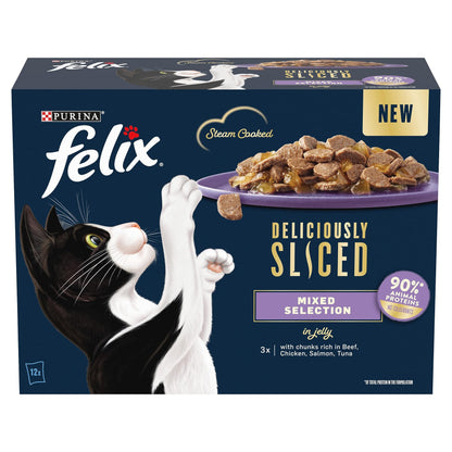 FELIX Tasty Shreds Mixed Selection in Gravy Wet Cat Food 40x80g